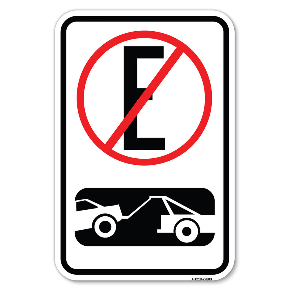 Spanish Parking Control Sign No Estacionar (No Parking) (With Symbol)