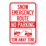Snow Emergency Route, Tow Away Zone with Graphic