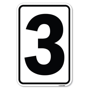 Sign with Number 3