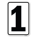 Sign with Number 1