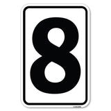 Sign with Number '8