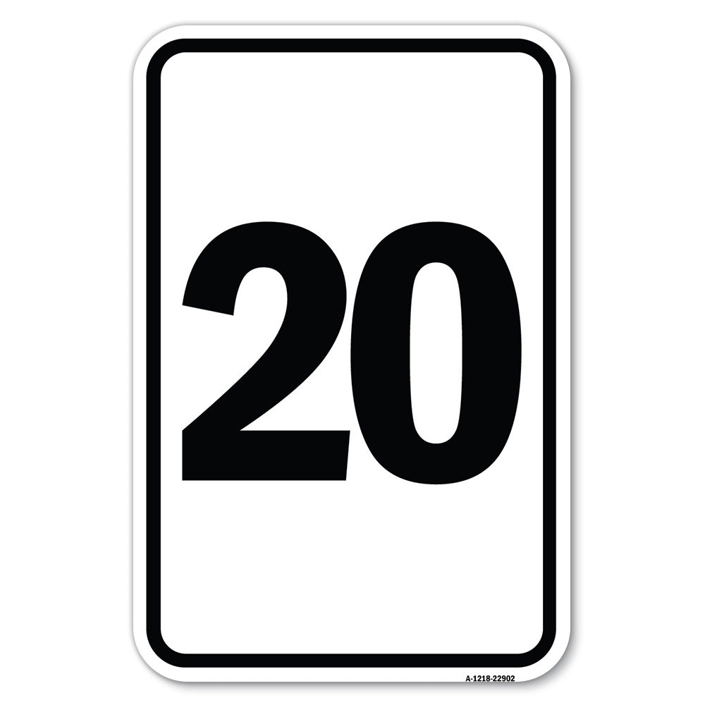 Sign with Number '20