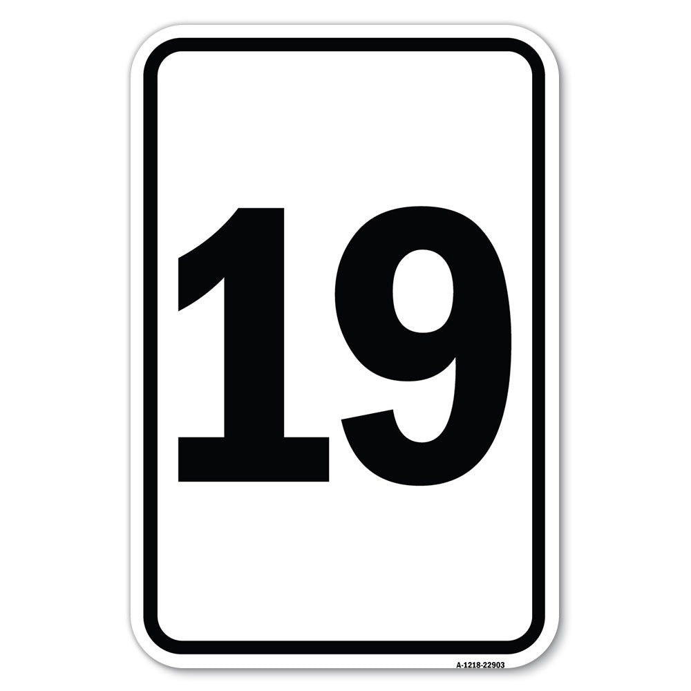Sign with Number '19