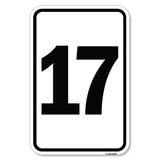 Sign with Number '17