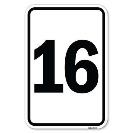 Sign with Number '16