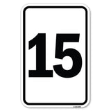 Sign with Number '15