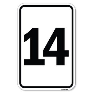 Sign with Number '14