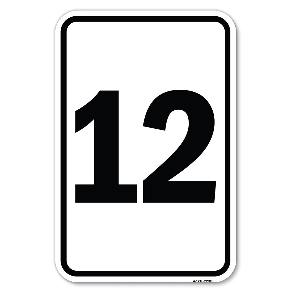 Sign with Number '12