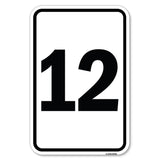 Sign with Number '12
