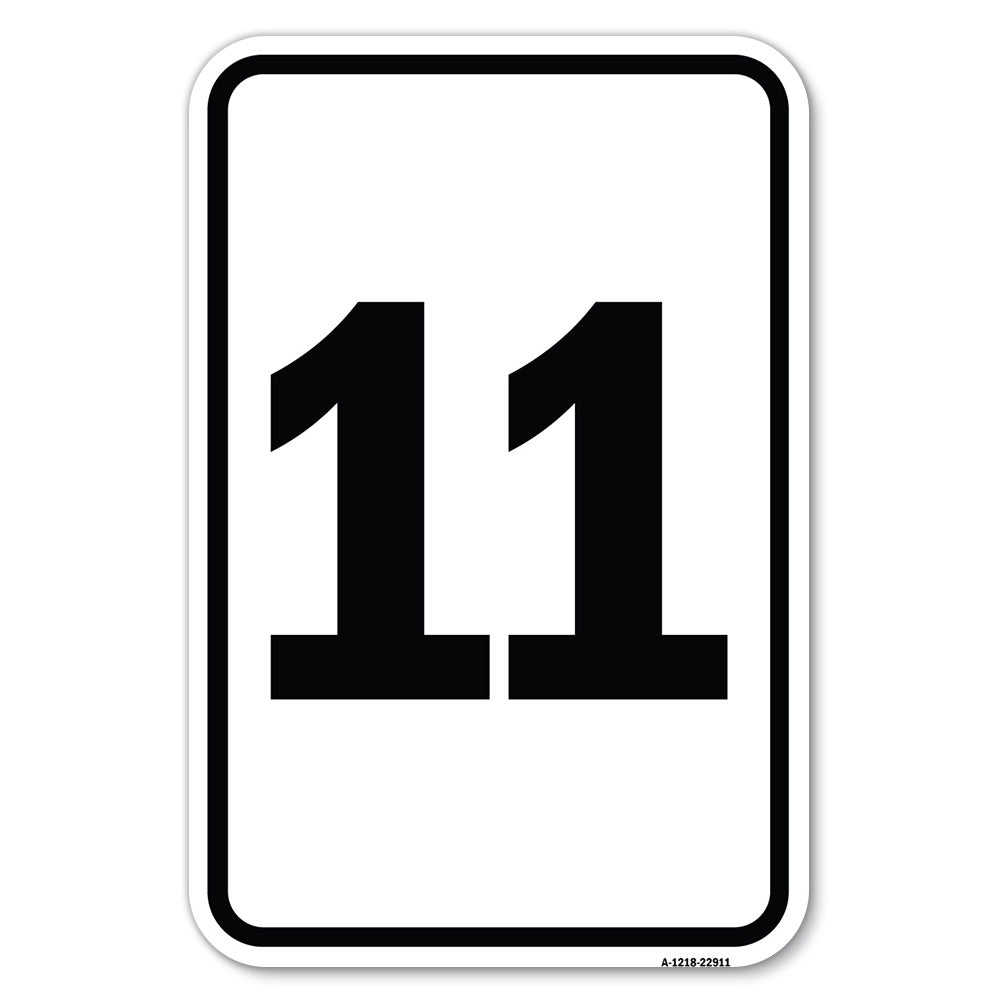 Sign with Number '11