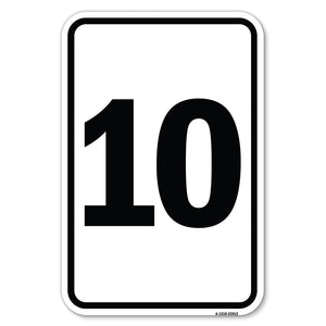 Sign with Number '10