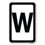 Sign with Letter W