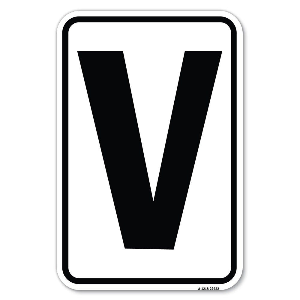 Sign with Letter V