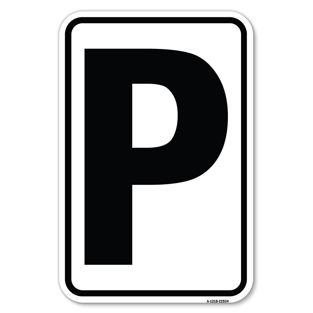 Sign with Letter P
