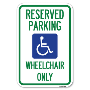 Reserved Parking Wheelchair Only (With Graphic)