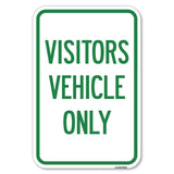Reserved Parking Sign Visitor Vehicles Only