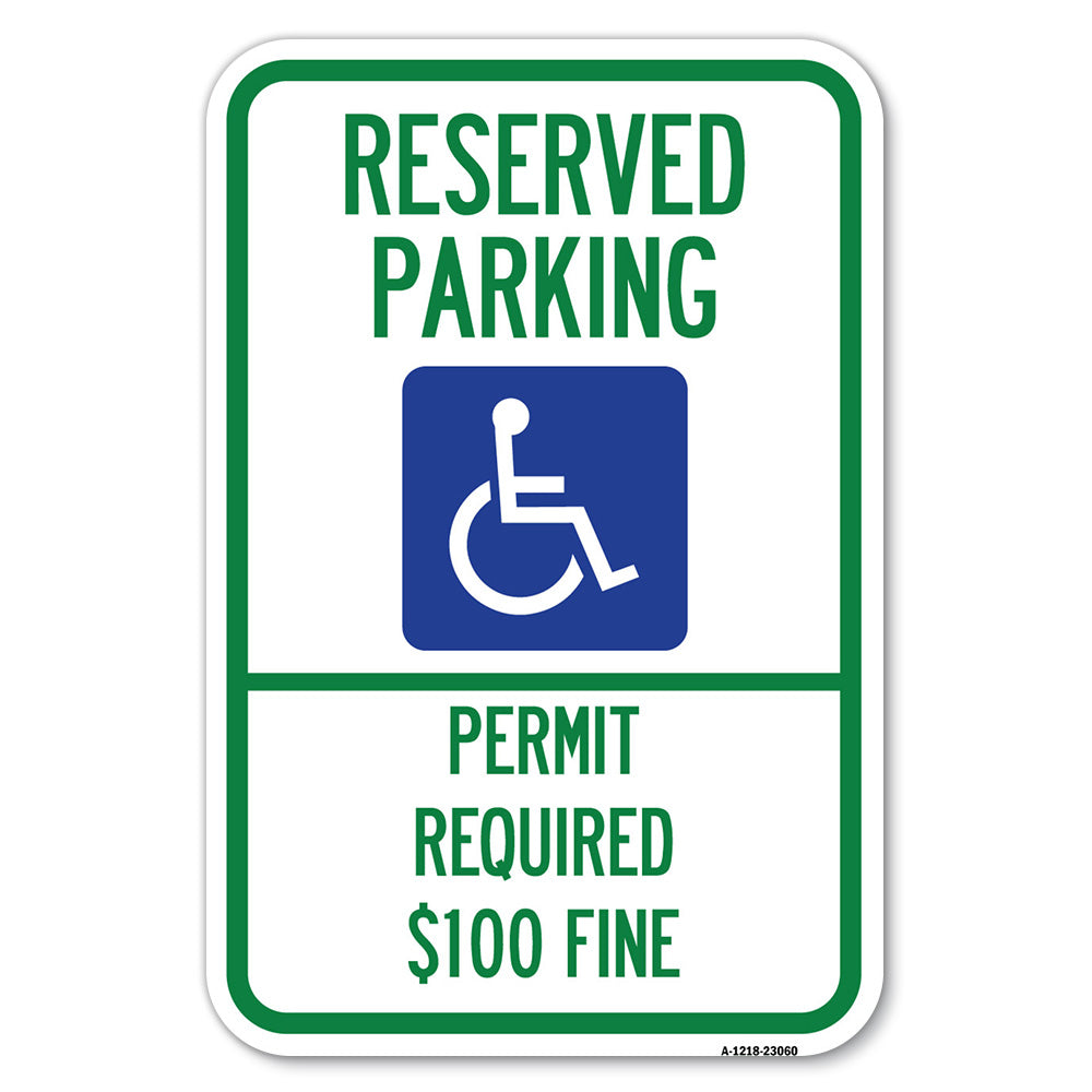 Reserved Parking Permit Required $100 Fine