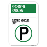 Reserved Parking - Electric Vehicles Only (With Parking Symbol)