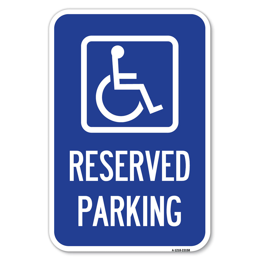 Reserved Parking (Handicapped Symbol) (Blue)