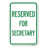 Reserved for Secretary