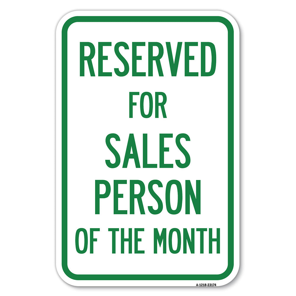 Reserved for Salesperson of the Month