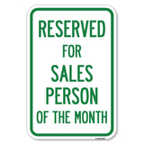 Reserved for Salesperson of the Month