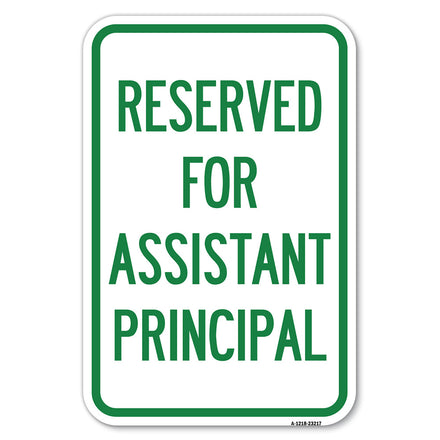 Reserved for Assistant Principal