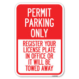 Register Your License Plate in Office or It Will Be Towed Away