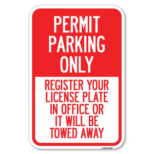 Register Your License Plate in Office or It Will Be Towed Away