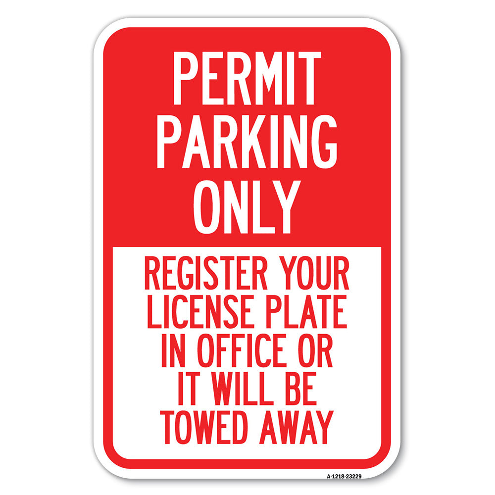 Register Your License Plate in Office or It Will Be Towed Away