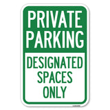 Private Parking, Designated Spaces Only