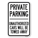 Private Parking Unauthorized Cars Will Be Towed Away