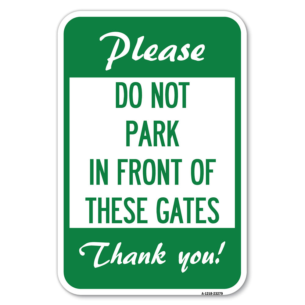 Please, Do Not Park in Front of These Gates