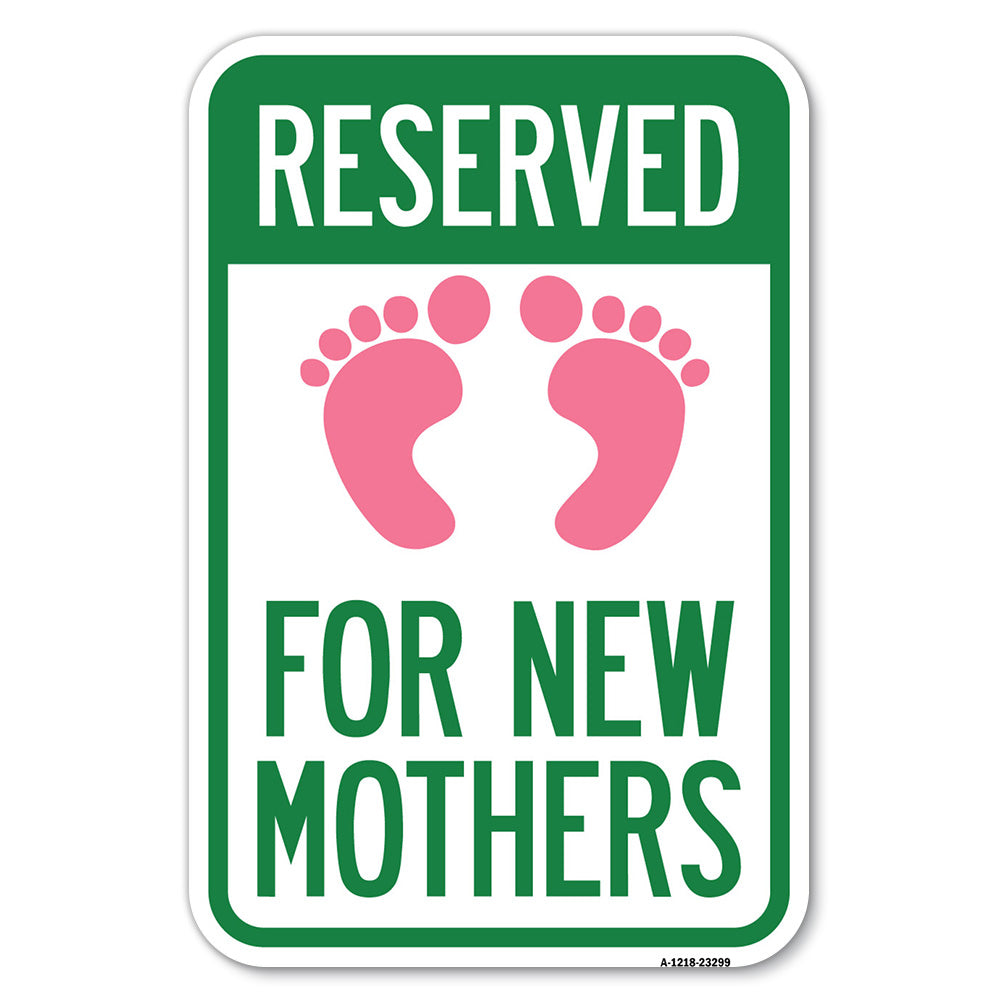 Pink Reserved Parking for New Mothers