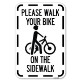 Pavement Stencil Please Walk Your Bike on the Sidewalk