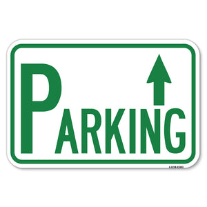 Parking with Arrow Pointing Up