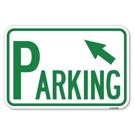 Parking with Arrow Pointing to Top Left