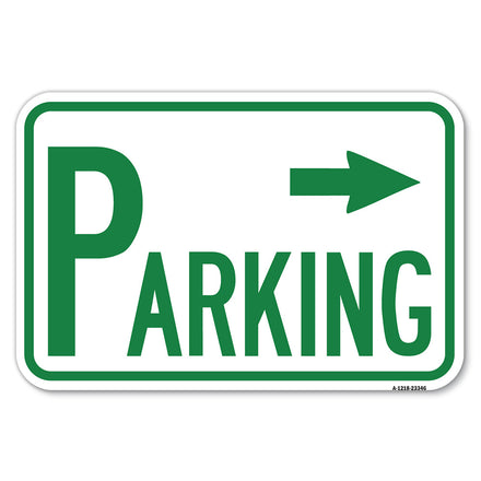 Parking with Arrow Pointing Right