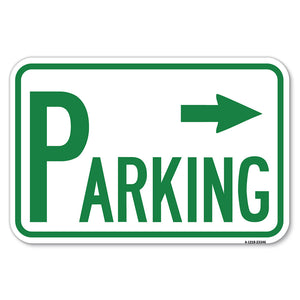 Parking with Arrow Pointing Right