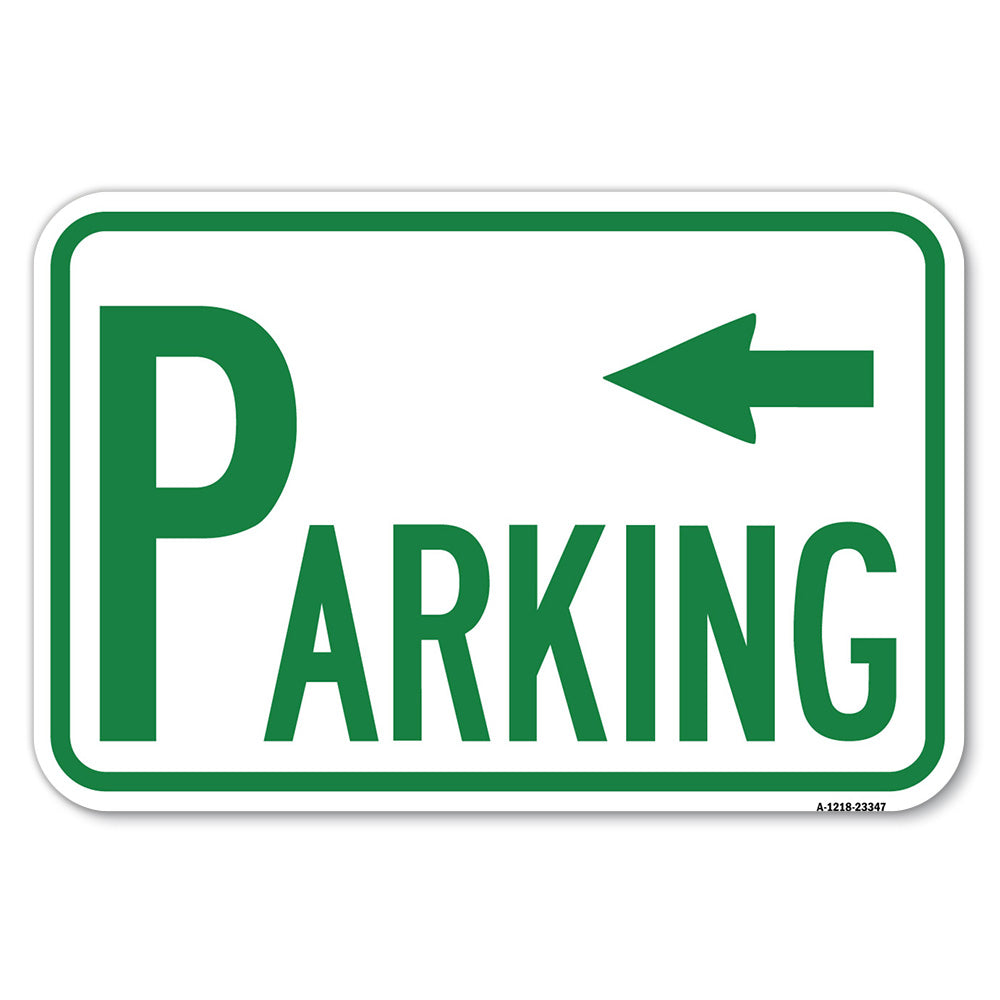 Parking with Arrow Pointing Left