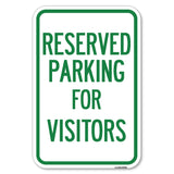 Parking Space Reserved Sign Parking Reserved for Visitors