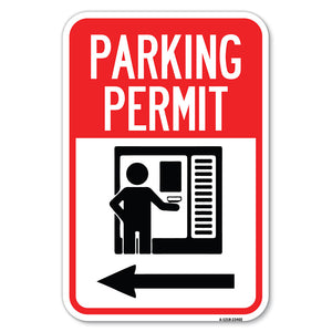 Parking Permit (With Left Arrow Symbol)