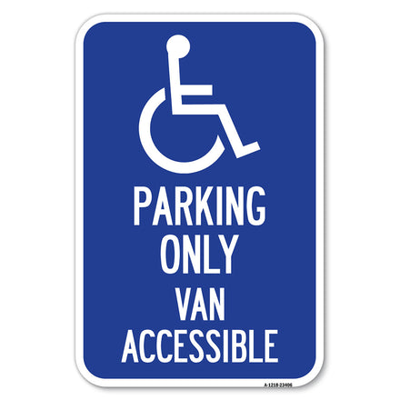 Parking Only Van Accessible (With Graphic)