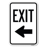 Parking Lot Sign Exit Sign (Left Arrow)