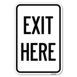 Parking Lot Sign Exit Here