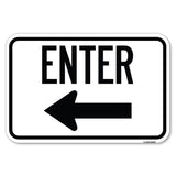 Parking Lot Sign Enter Sign (Left Arrow)