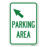 Parking Area with Upper Left Arrow