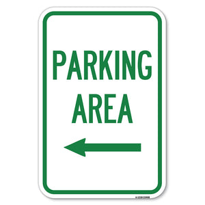 Parking Area with Left Arrow