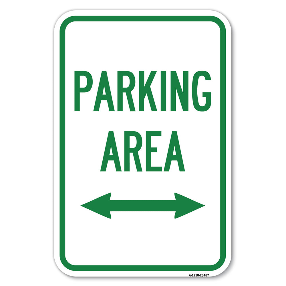 Parking Area with Bidirectional Arrow