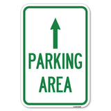 Parking Area with Ahead Arrow
